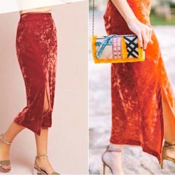 Maeve crushed velvet skirt - Picture 2 of 4